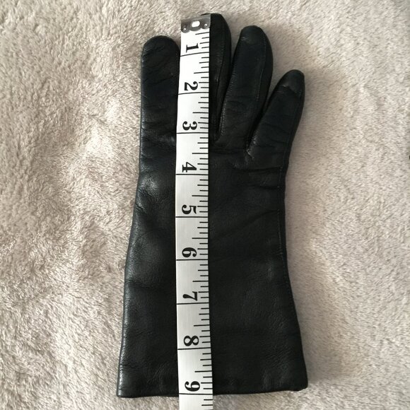 Black Capeskin leather gloves sz 7.5 - Picture 4 of 7